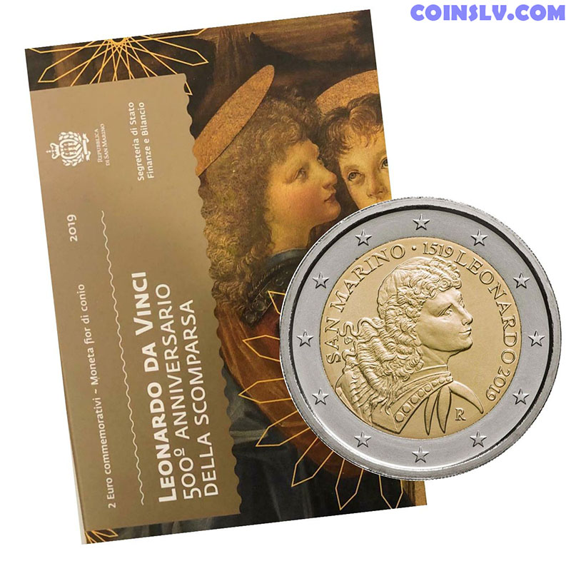 Coins World Coins Paper Money Coins San Marino Euro Leonardo